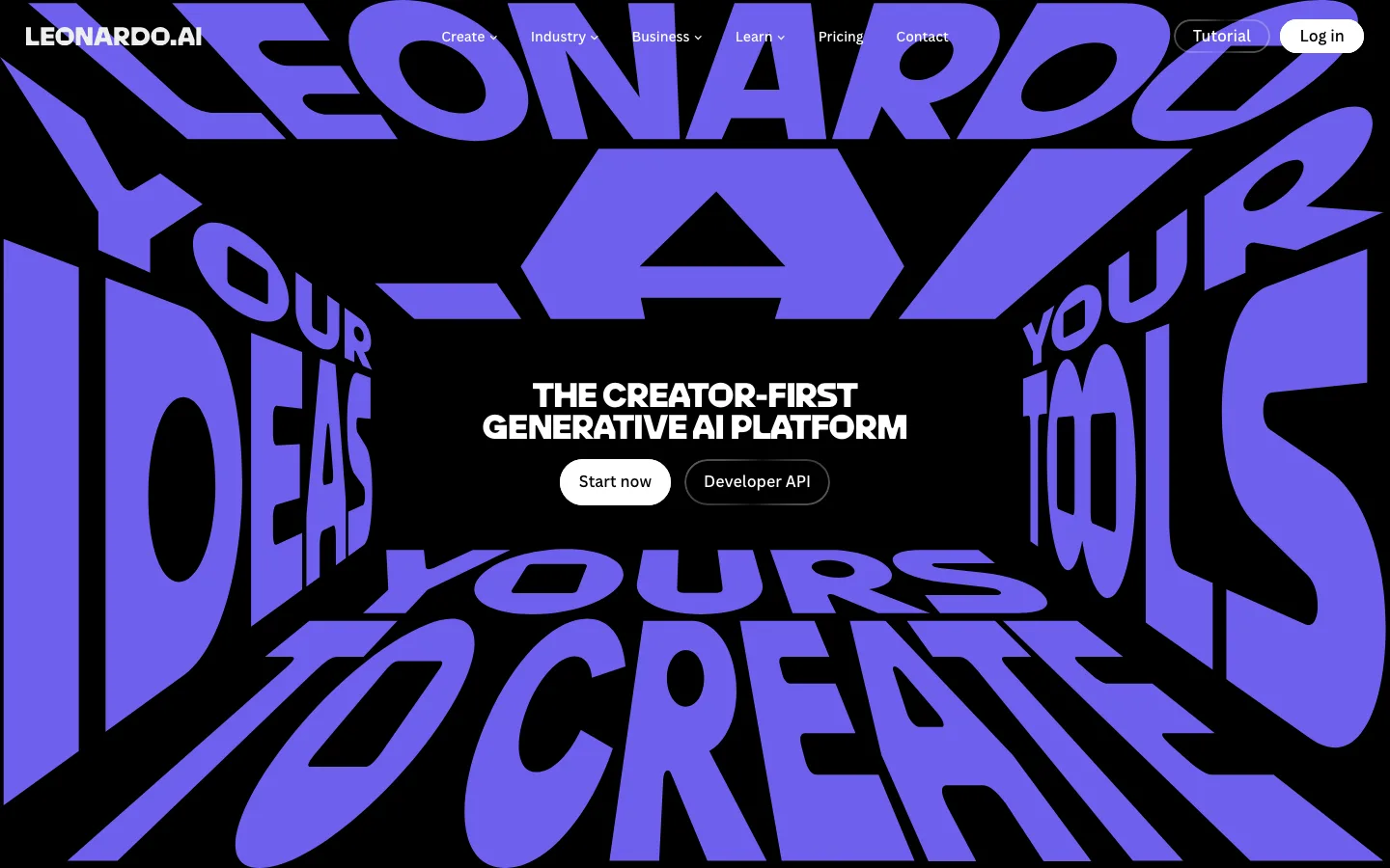 Leonardo AI 官网截图